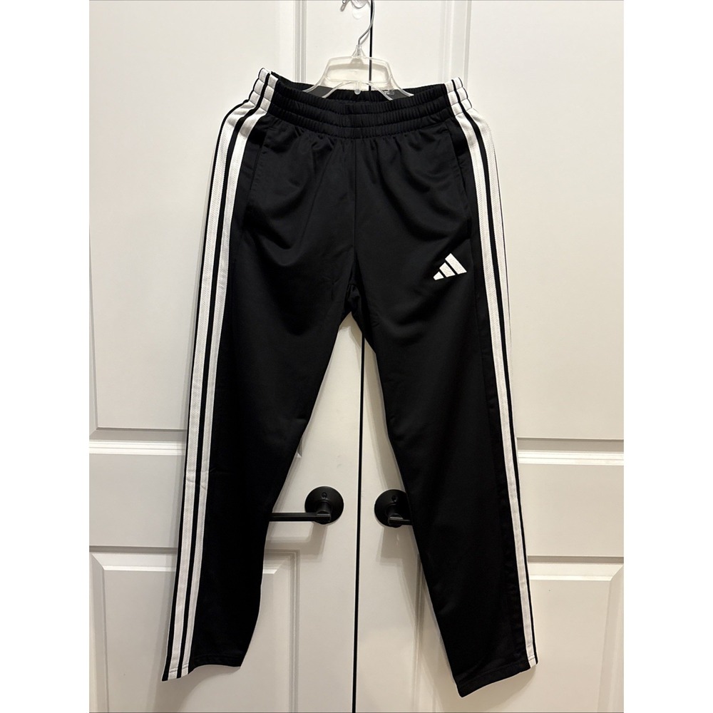 Adidas Mens M 3S Tricot Track Pants Black White Striped Small NEW 1896546